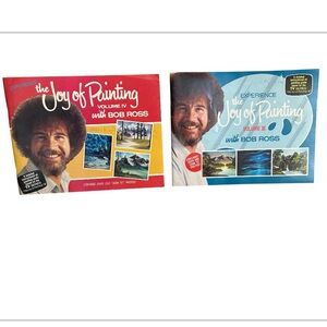 Vintage 1980s Bob Ross Joy Of Painting Books Lot Of 2